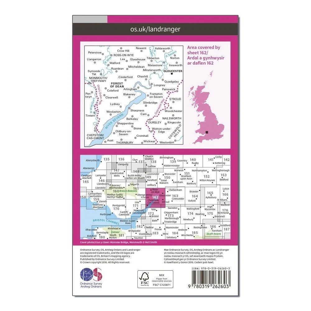 Landranger 162 Gloucester & Forest of Dean Map With Digital Version - Image 2