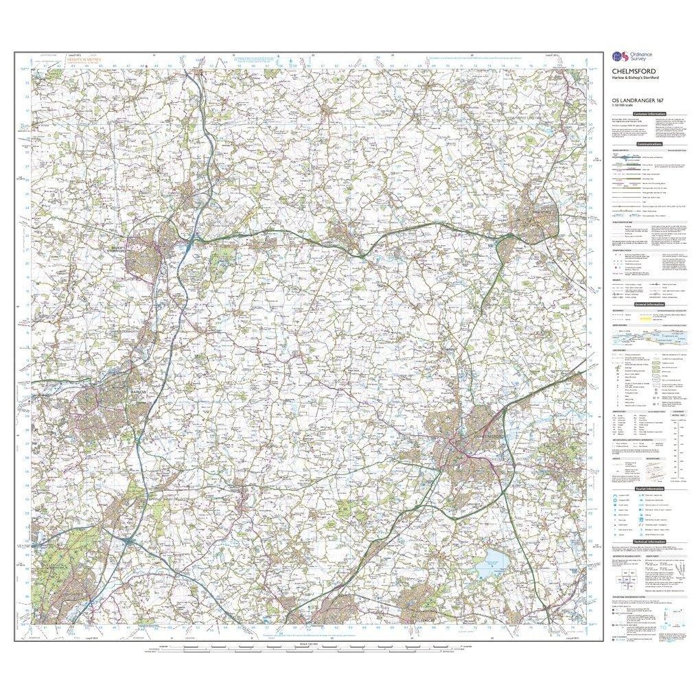 Landranger 167 Chelmsford, Harlow & Bishop's Stortford Map With Digital Version - Image 3
