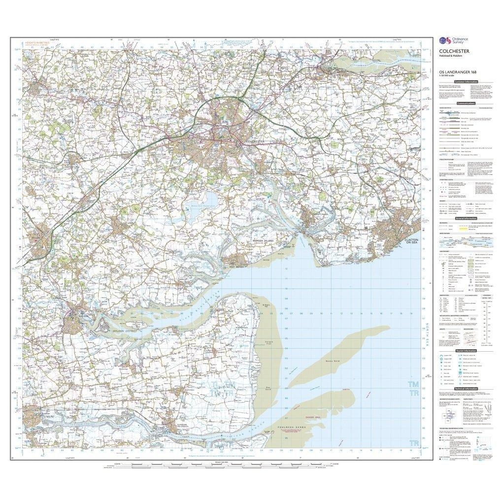 Landranger 168 Colchester Halstead  Maldon Map With Digital Version - Image 3