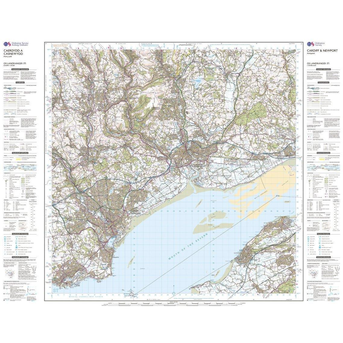 Landranger 171 Cardiff & Newport, Pontypool Map With Digital Version - Image 3