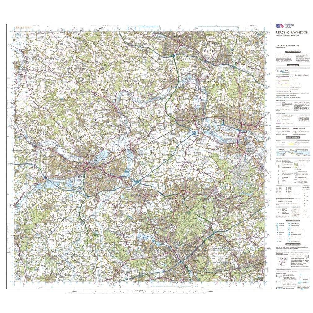 Landranger 175 Reading Windsor HenleyonThames  Bracknell Map With Digital Version - Image 3
