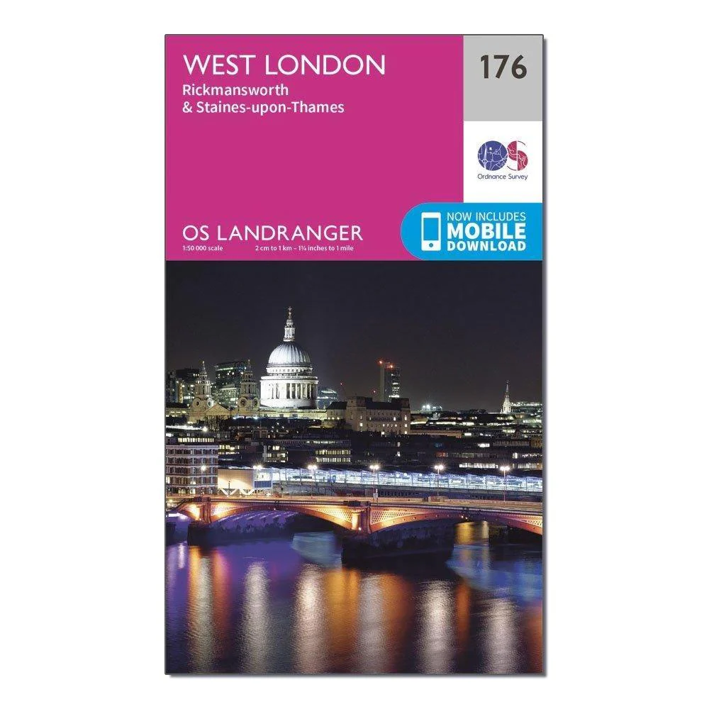 Landranger 176 West London, Rickmansworth & Staines Map With Digital Version - Image 4