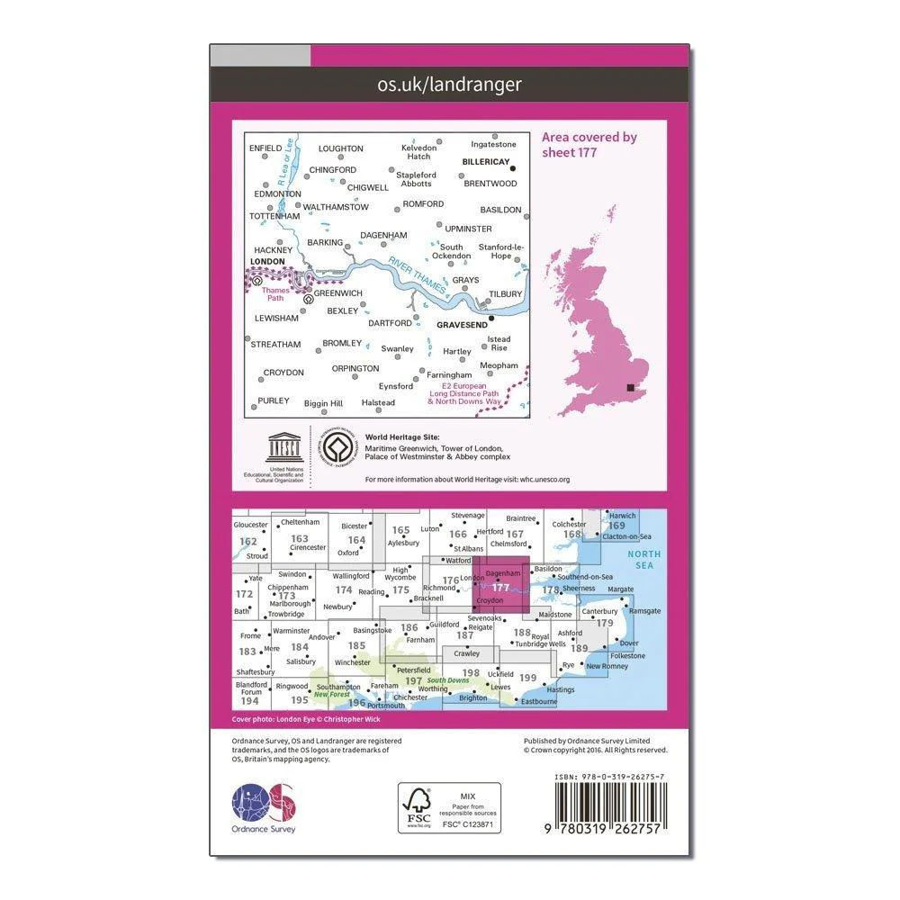 Landranger 177 East London, Billericay & Gravesend Map With Digital Version - Image 2