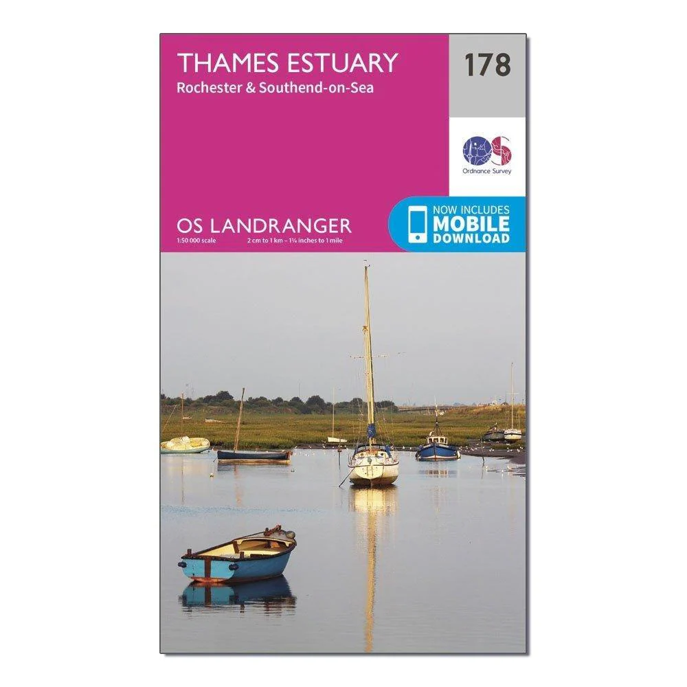 Landranger 178 Thames Estuary, Rochester & Southend-on-Sea Map With Digital Version - Image 4