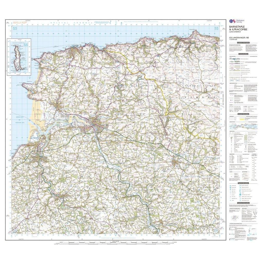 Landranger 180 Barnstaple & Ilfracombe, Lynton & Bideford Map With Digital Version - Image 3