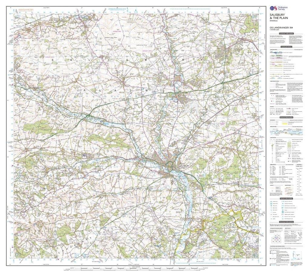 Landranger 184 Salisbury & The Plain, Amesbury Map With Digital Version - Image 3