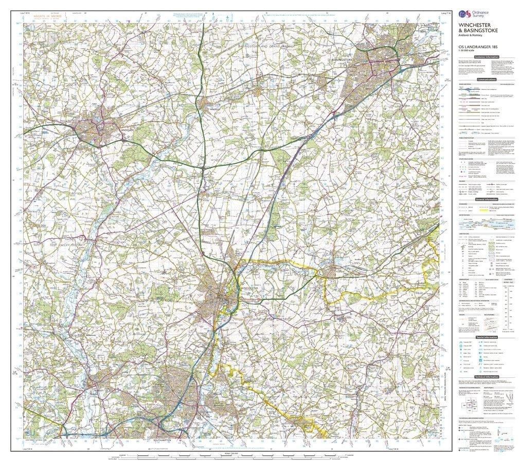 Landranger 185 Winchester & Basingstoke, Andover & Romsey Map With Digital Version - Image 3