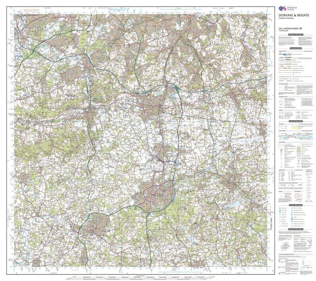 Landranger 187 Dorking, Reigate & Crawley Map With Digital Version - Image 3