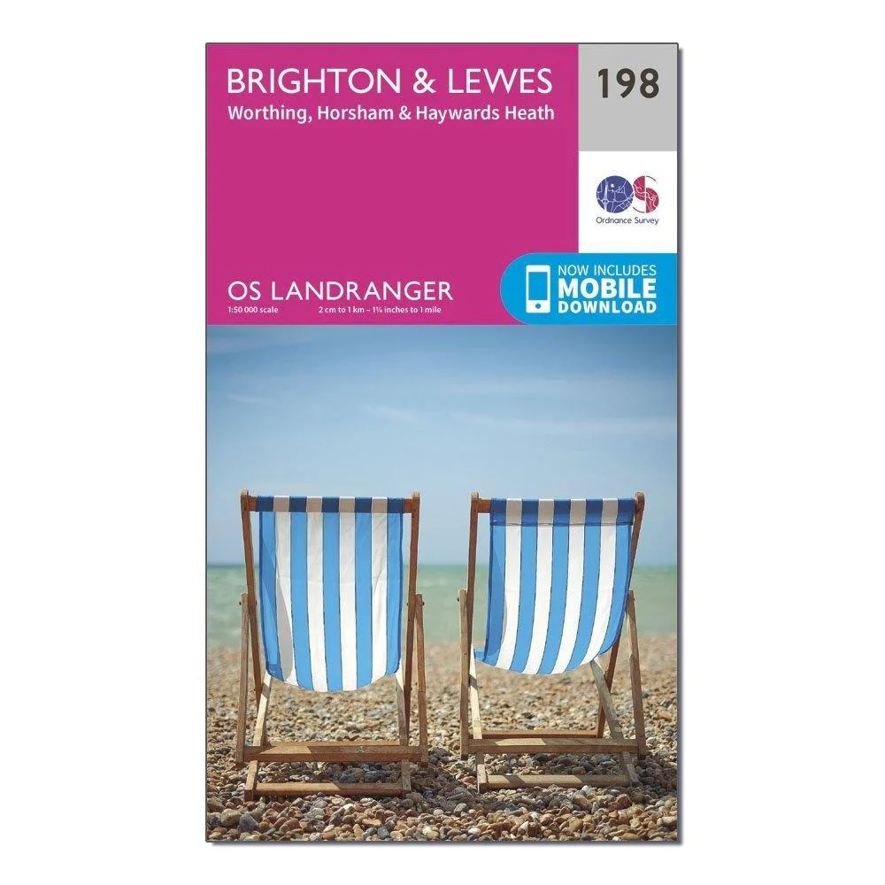 Landranger 198 Brighton  Lewes Haywards Heath Map With Digital Version - Image 4