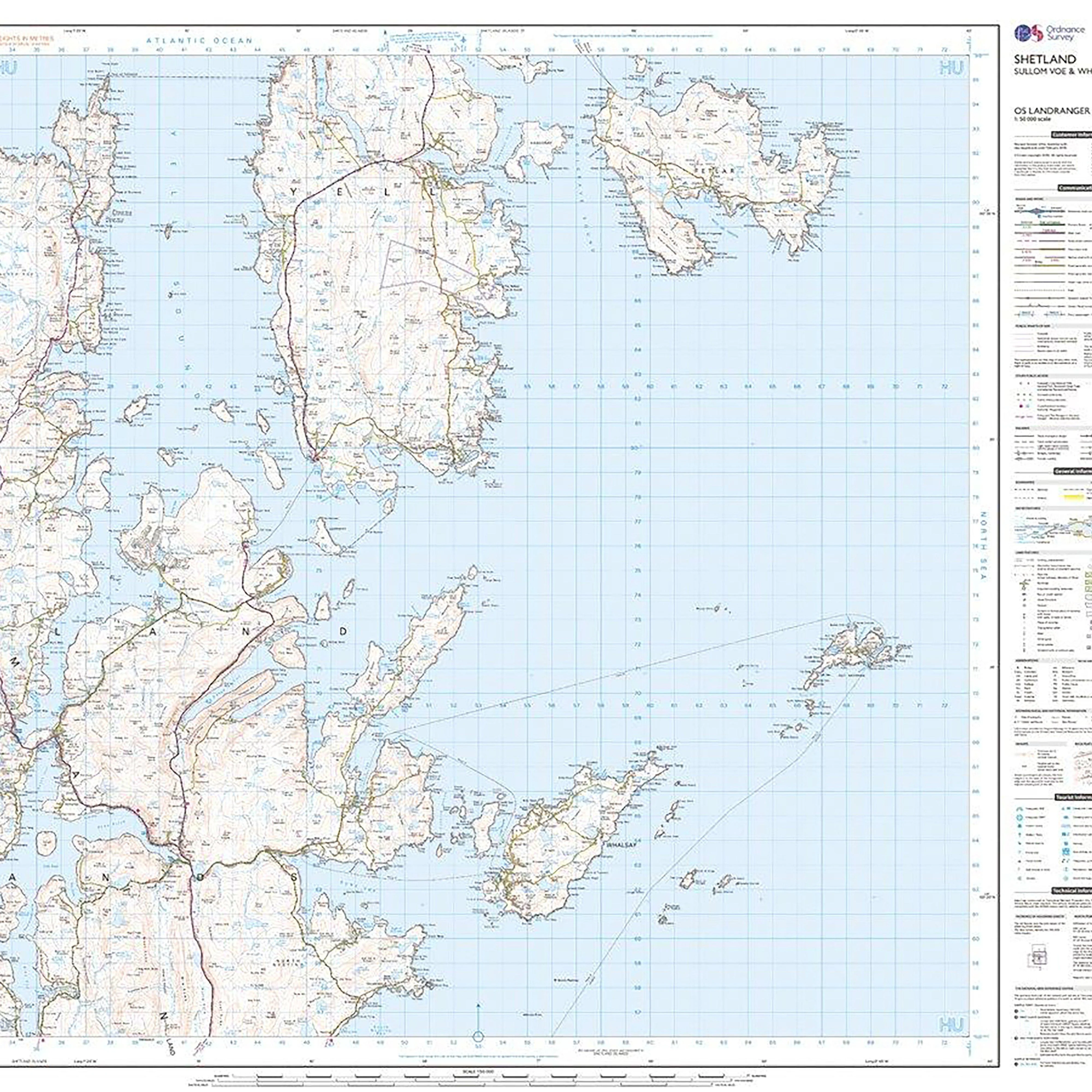 Landranger 2 Shetland Sullom Voe & Whalsay Map With Digital Version - Image 3