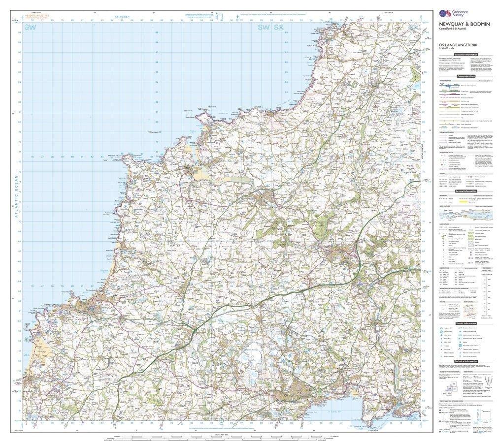 Landranger 200 Newquay & Bodmin, Camelford & St Austell Map With Digital Version - Image 3