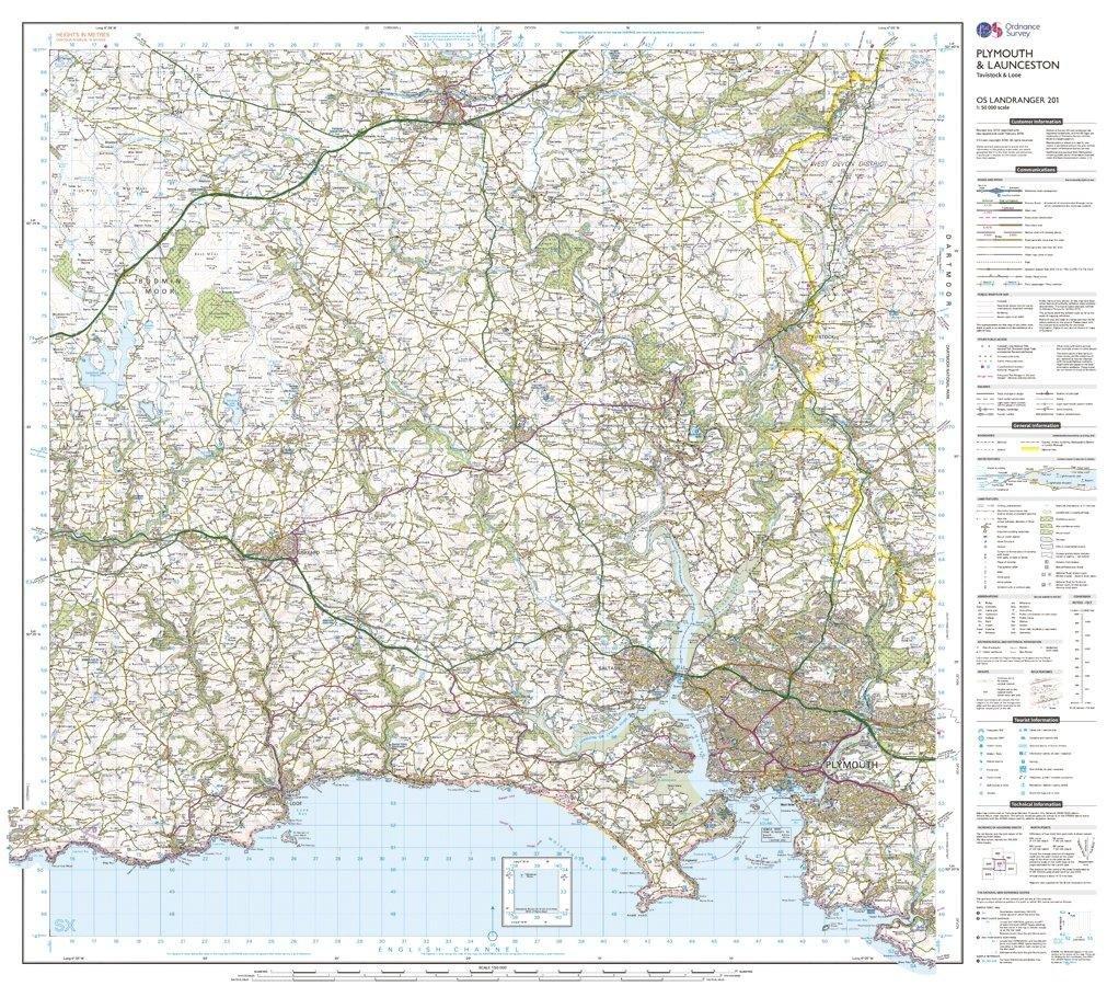 Landranger 201 Plymouth & Launceston, Tavistock & Looe Map With Digital Version - Image 3