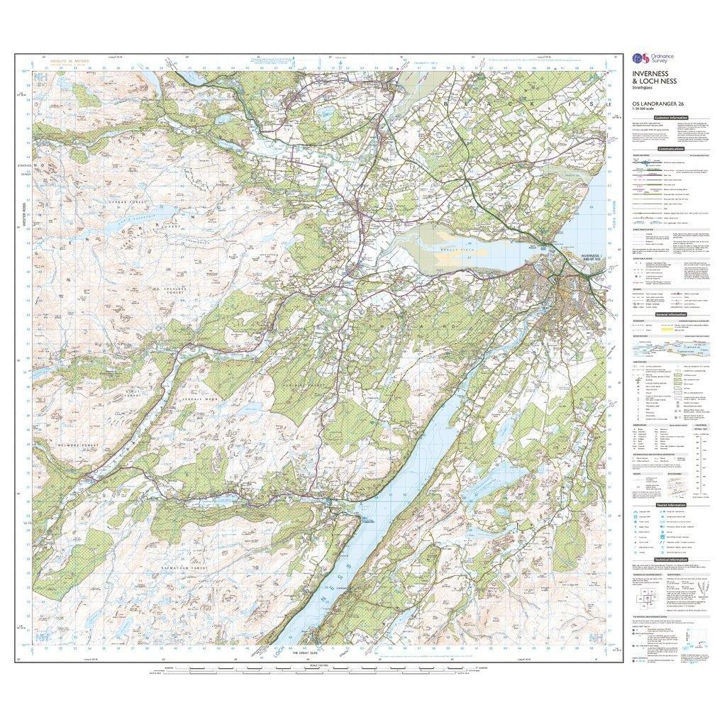 Landranger 26 Inverness & Loch Ness, Strathglass Map With Digital Version - Image 3