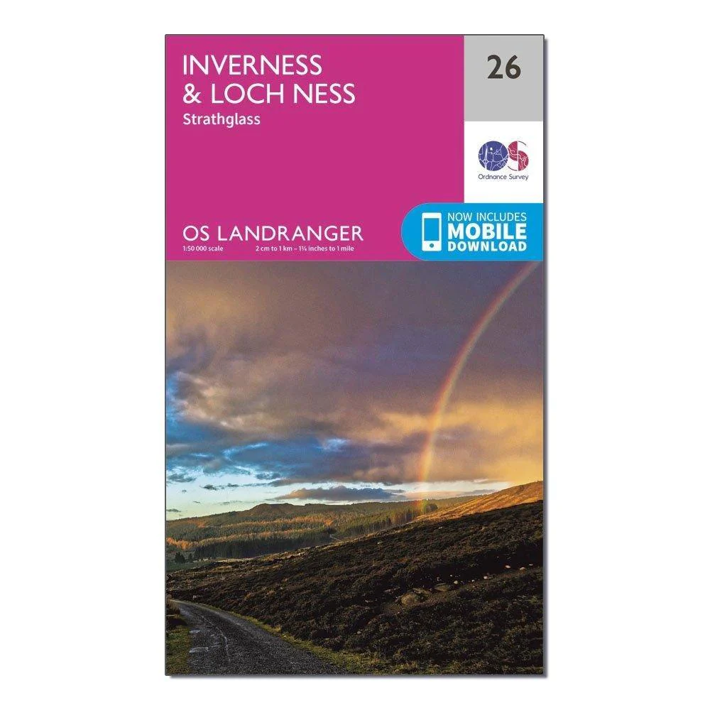 Landranger 26 Inverness & Loch Ness, Strathglass Map With Digital Version - Image 4