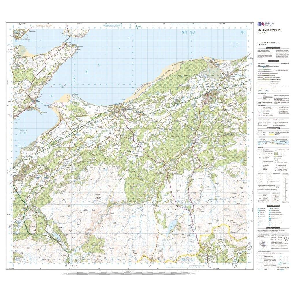 Landranger 27 Nairn & Forres, River Findhorn Map With Digital Version - Image 3