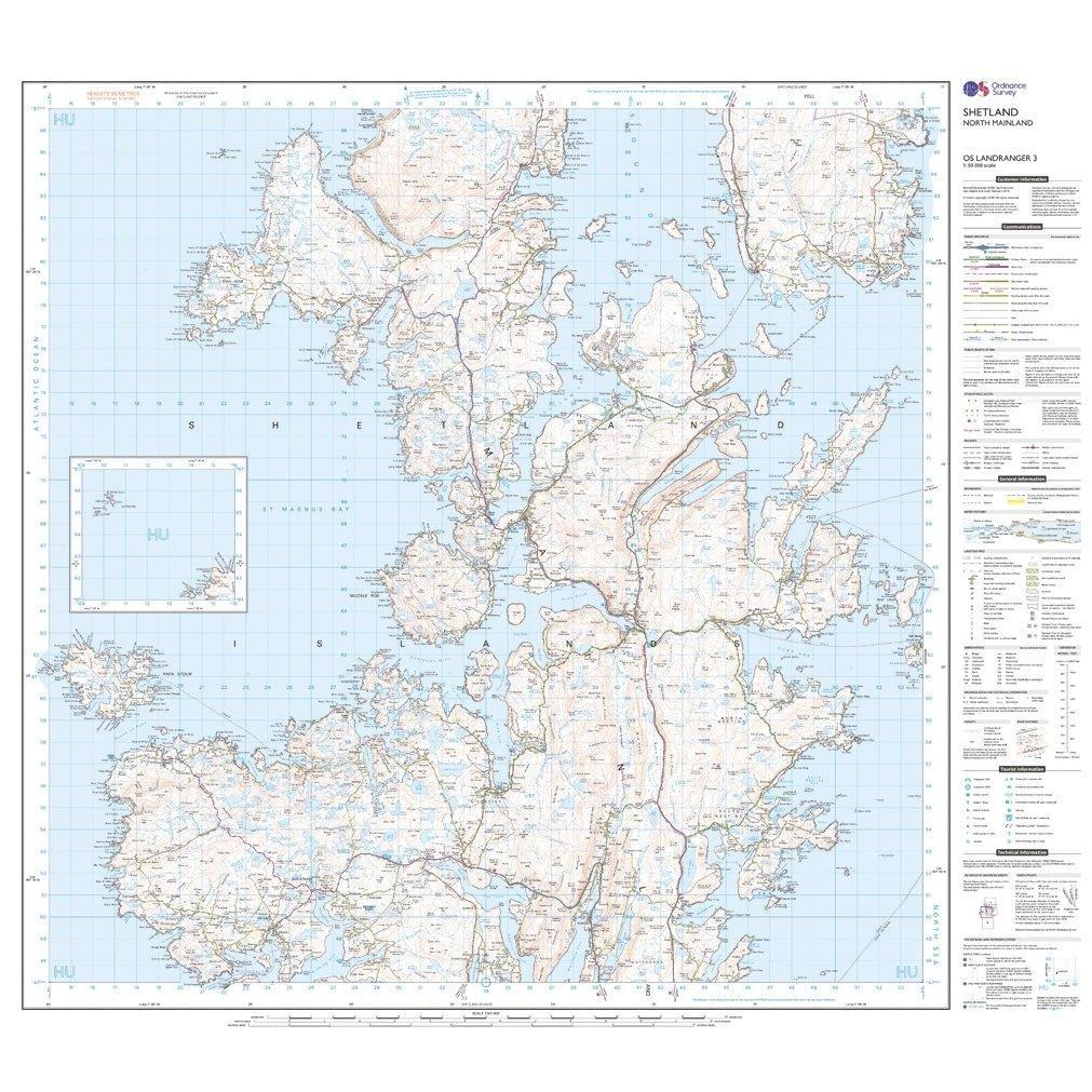 Landranger 3 Shetland  North Mainland Map With Digital Version - Image 3