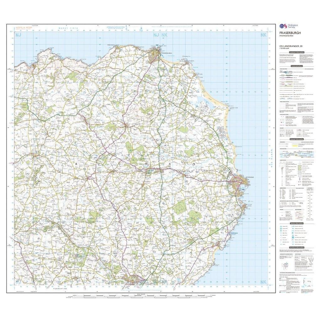 Landranger 30 Fraserburgh, Peterhead & Ellon Map With Digital Version - Image 3