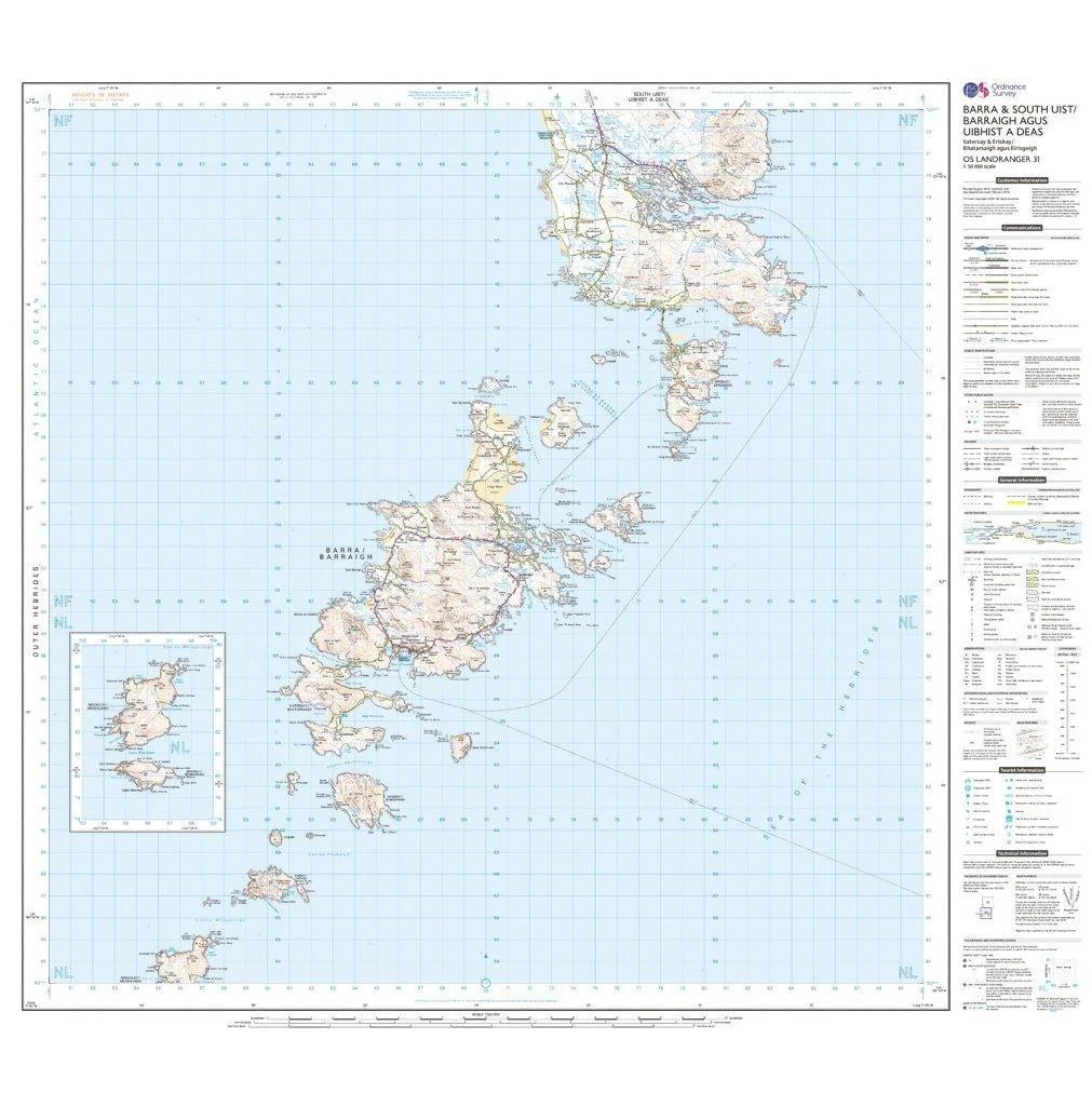 Landranger 31 Barra & South Uist, Vatersay & Eriskay Map With Digital Version - Image 3