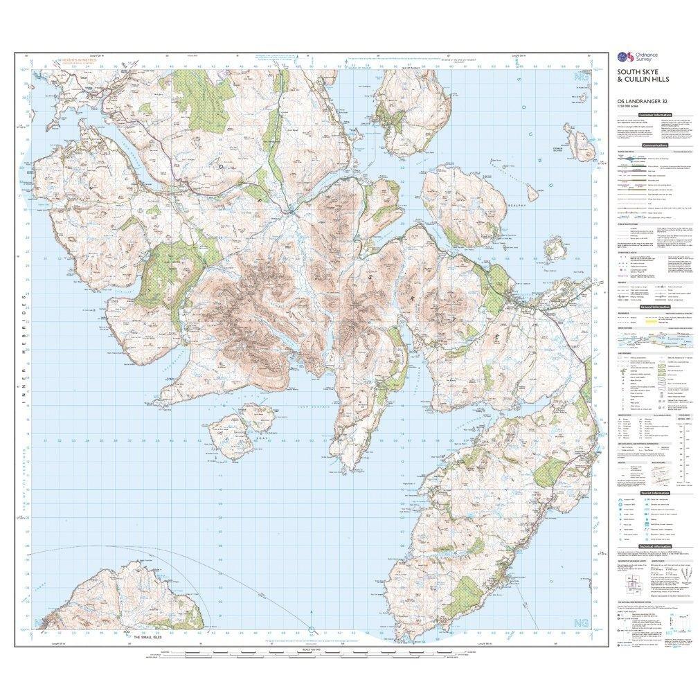 Landranger 32 South Skye  Cuillin Hills Map With Digital Version - Image 3