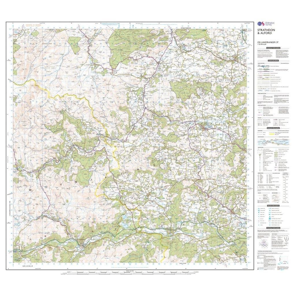Landranger 37 Strathdon & Alford Map With Digital Version - Image 3