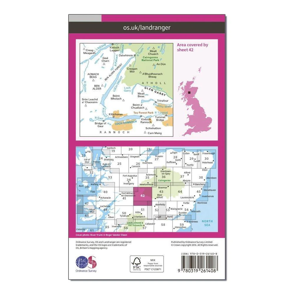 Landranger 42 Glen Garry  Loch Rannoch Map With Digital Version - Image 2
