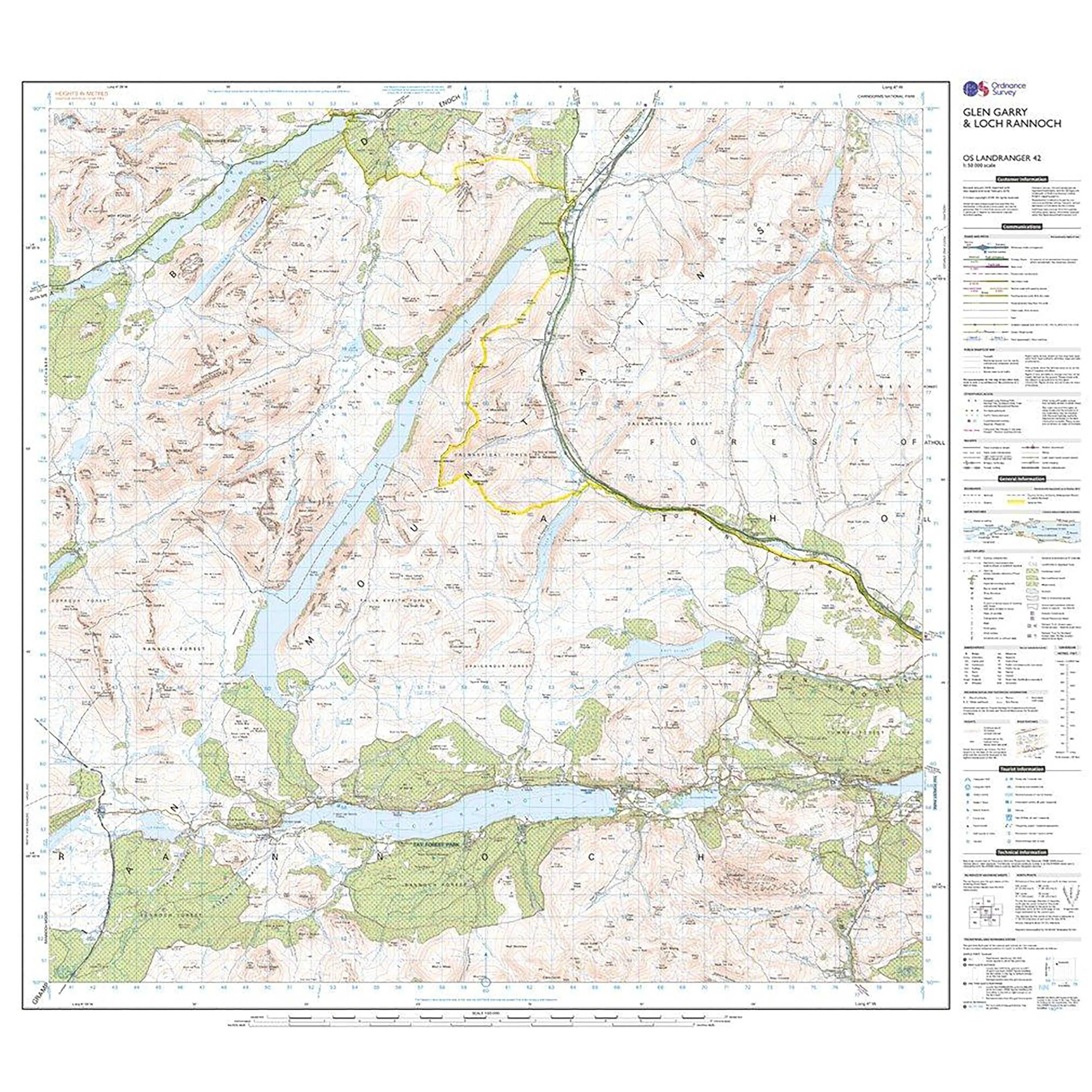 Landranger 42 Glen Garry & Loch Rannoch Map With Digital Version - Image 3