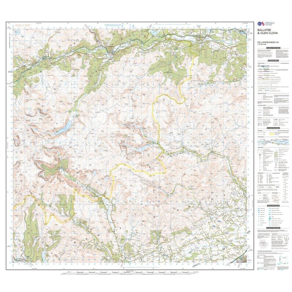 Landranger 44 Ballater, Glen Clova Map With Digital Version - Image 3