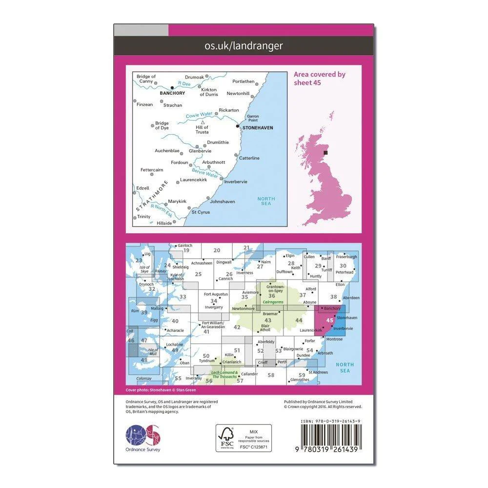 Landranger 45 Stonehaven & Banchory Map With Digital Version - Image 2