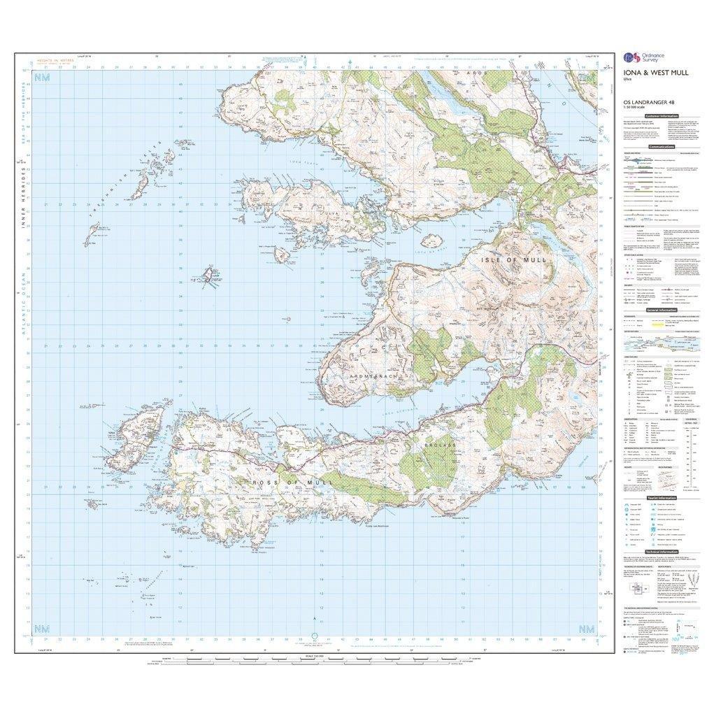 Landranger 48 Iona & West Mull, Ulva Map With Digital Version - Image 3