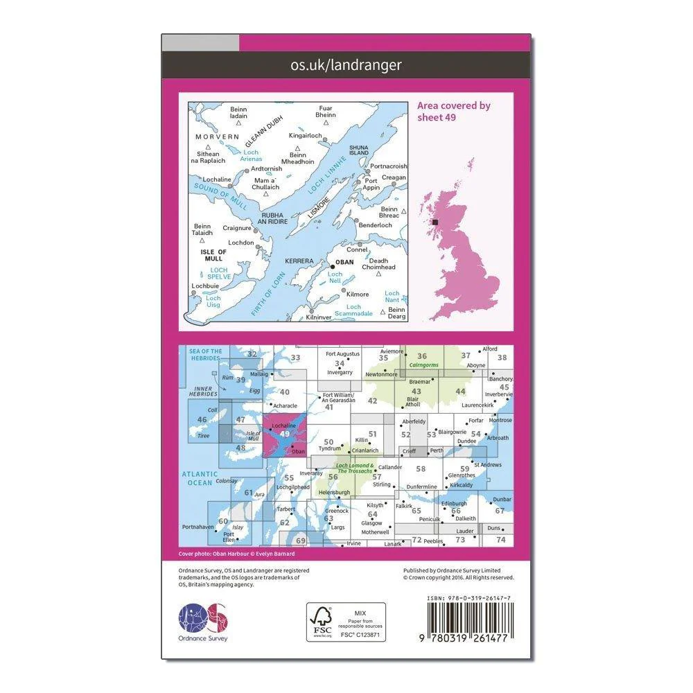 Landranger 49 Oban & East Mull Map With Digital Version - Image 2