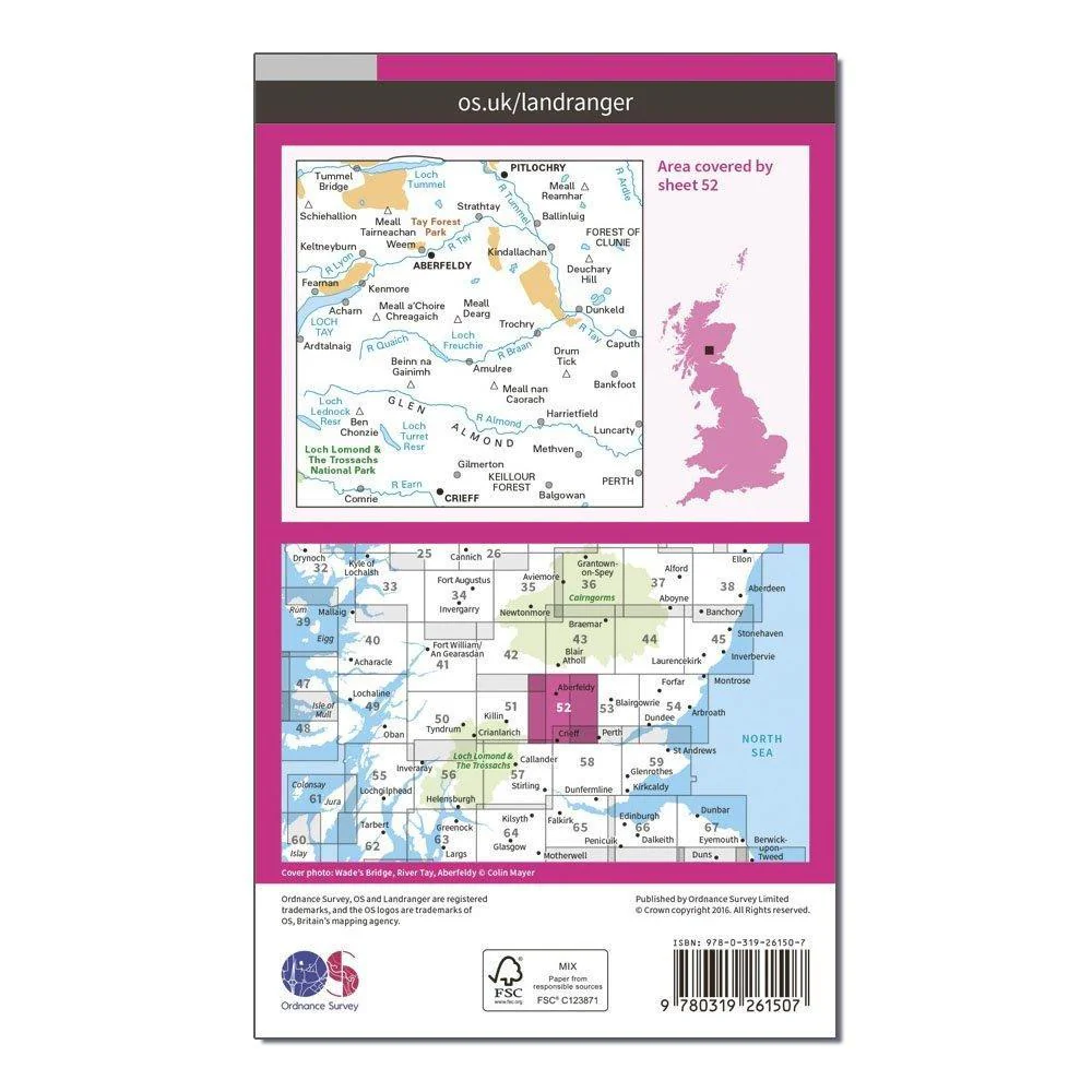 Landranger 52 Pitlochry & Crieff Map With Digital Version - Image 2