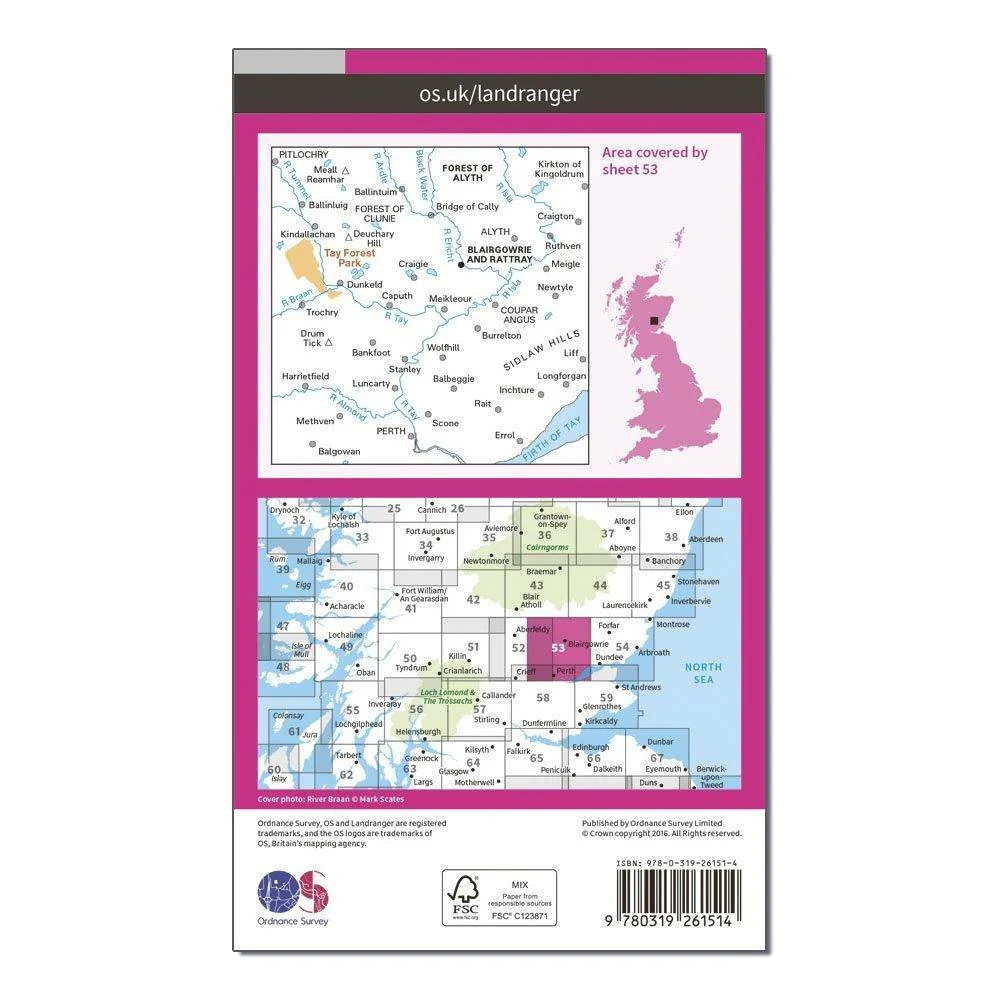 Landranger 53 Blairgowrie & Forest of Alyth Map With Digital Version - Image 2