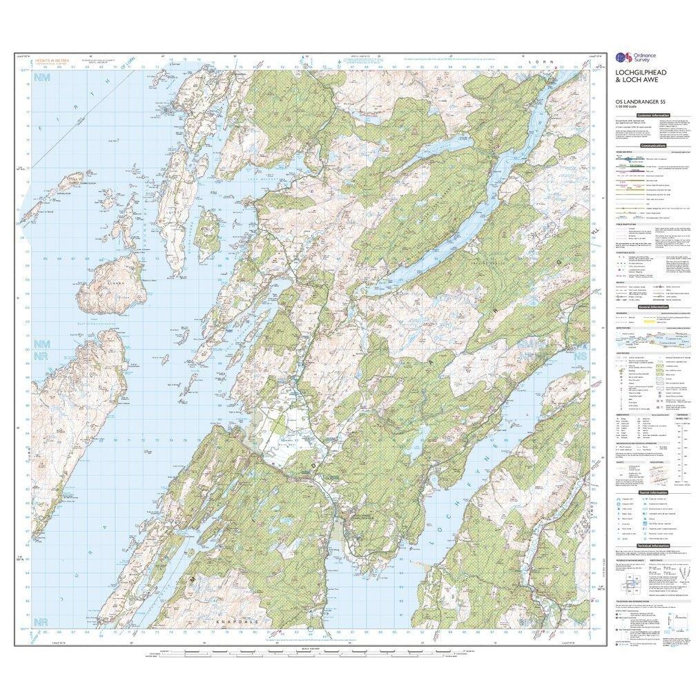 Landranger 55 Lochgilphead & Loch Awe Map With Digital Version - Image 3
