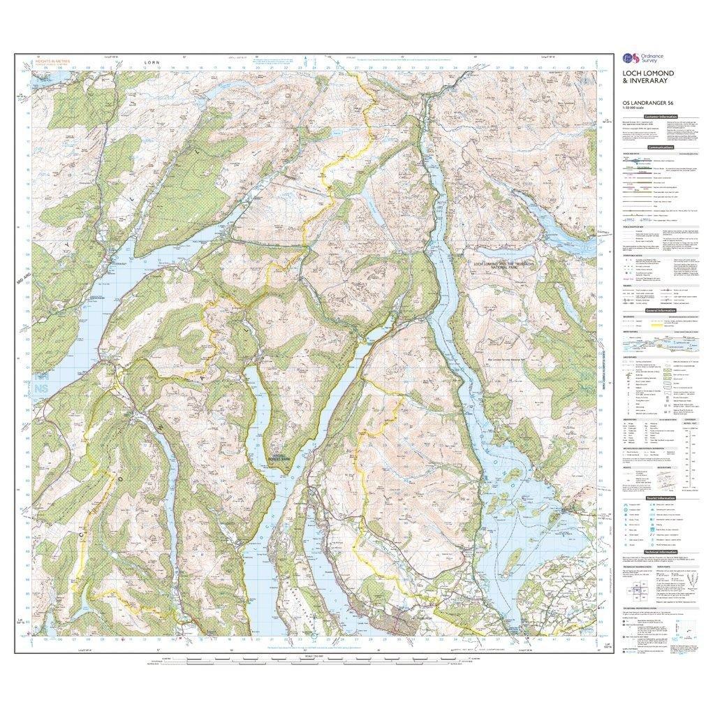 Landranger 56 Loch Lomond & Inveraray Map With Digital Version - Image 3