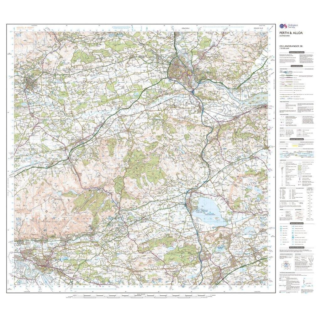 Landranger 58 Perth & Alloa, Auchterarder Map With Digital Version - Image 3