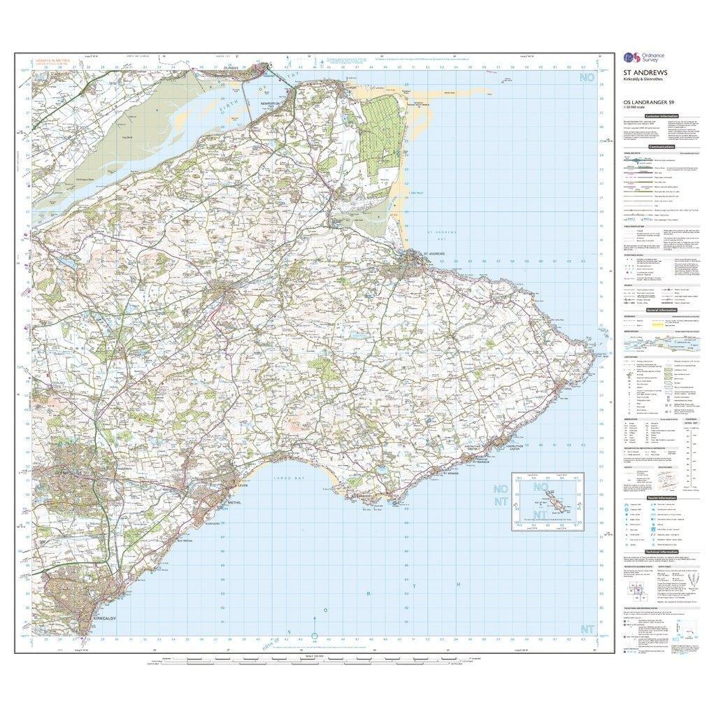 Landranger 59 St Andrews, Kirkcaldy & Glenrothes Map With Digital Version - Image 3