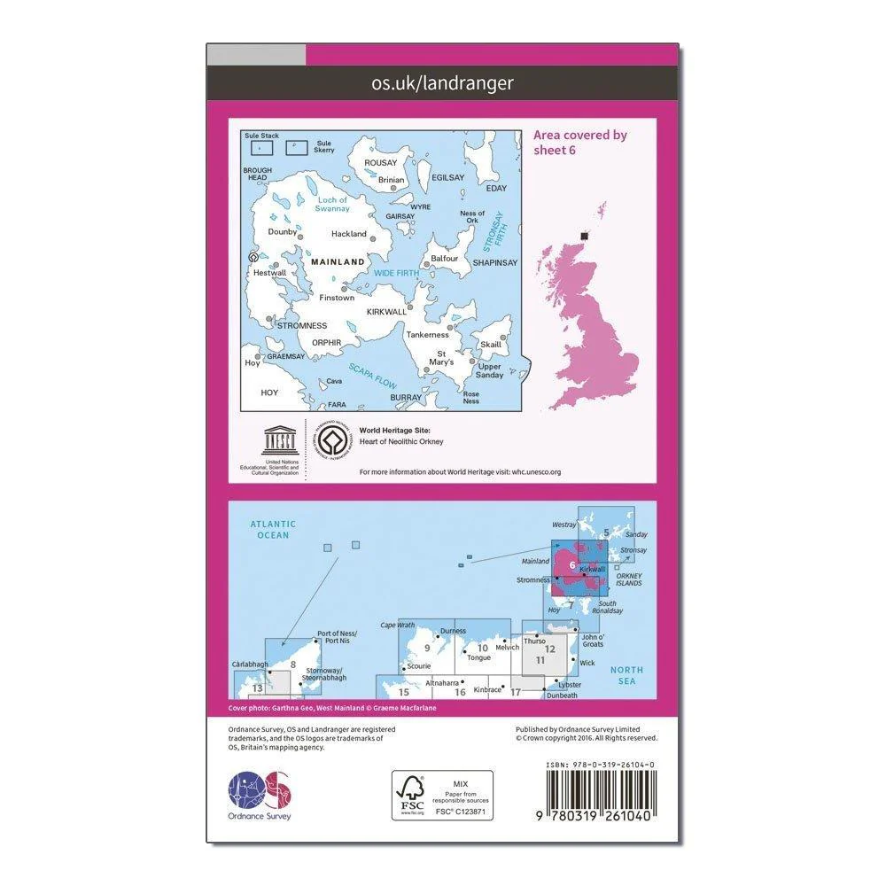 Landranger 6 Orkney  Mainland Map With Digital Version - Image 2