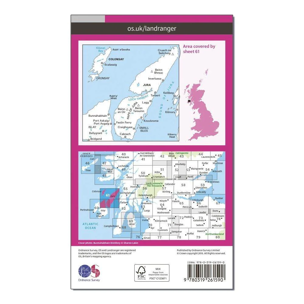 Landranger 61 Jura & Colonsay Map With Digital Version - Image 2