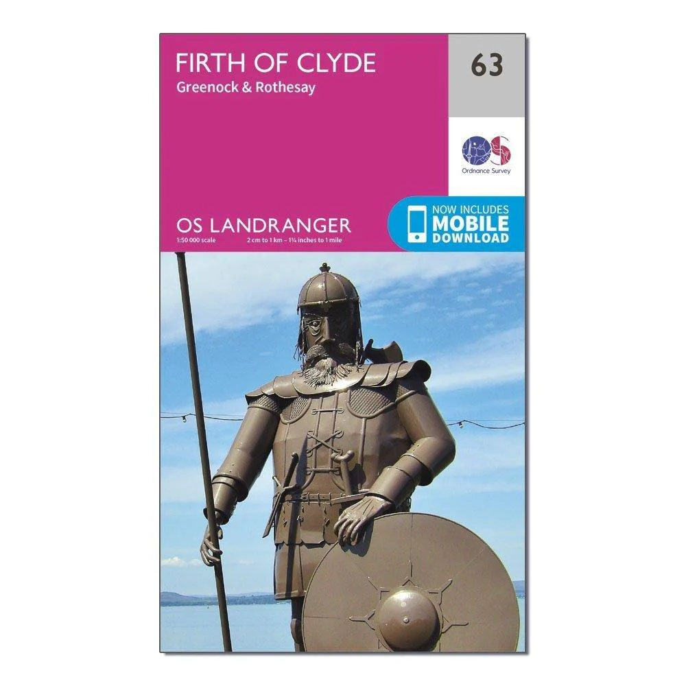 Landranger 63 Firth of Clyde, Greenock & Rothesay Map With Digital Version - Image 4