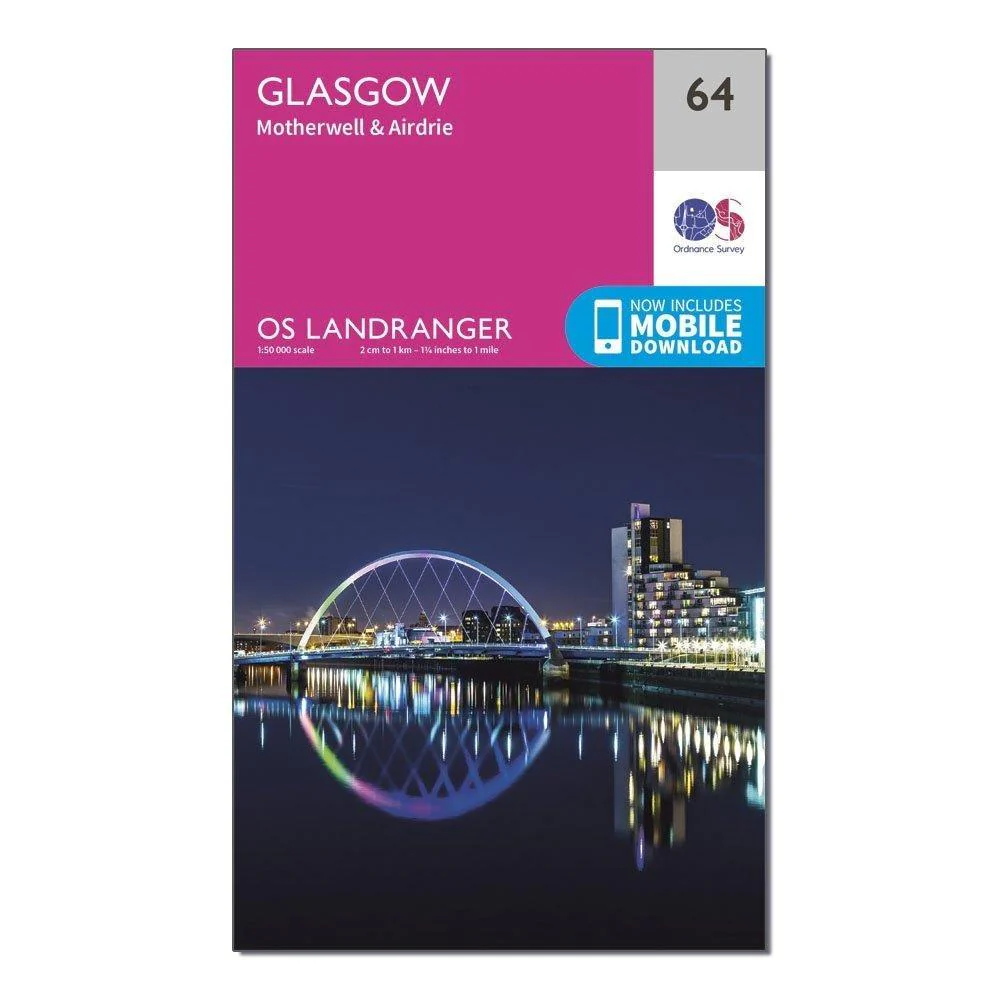 Landranger 64 Glasgow, Motherwell & Airdrie Map With Digital Version - Image 4