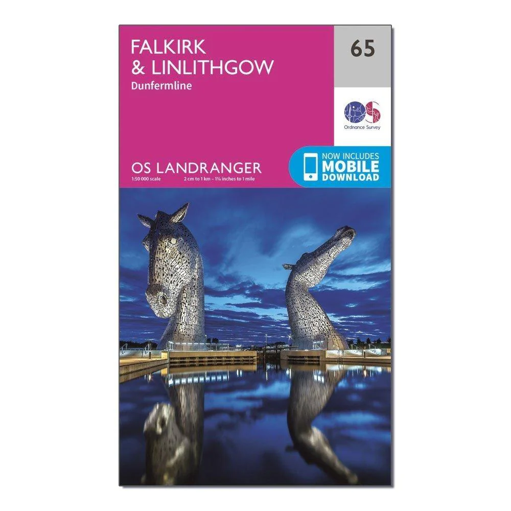 Landranger 65 Falkirk & Linlithgow, Dunfermline Map With Digital Version - Image 4