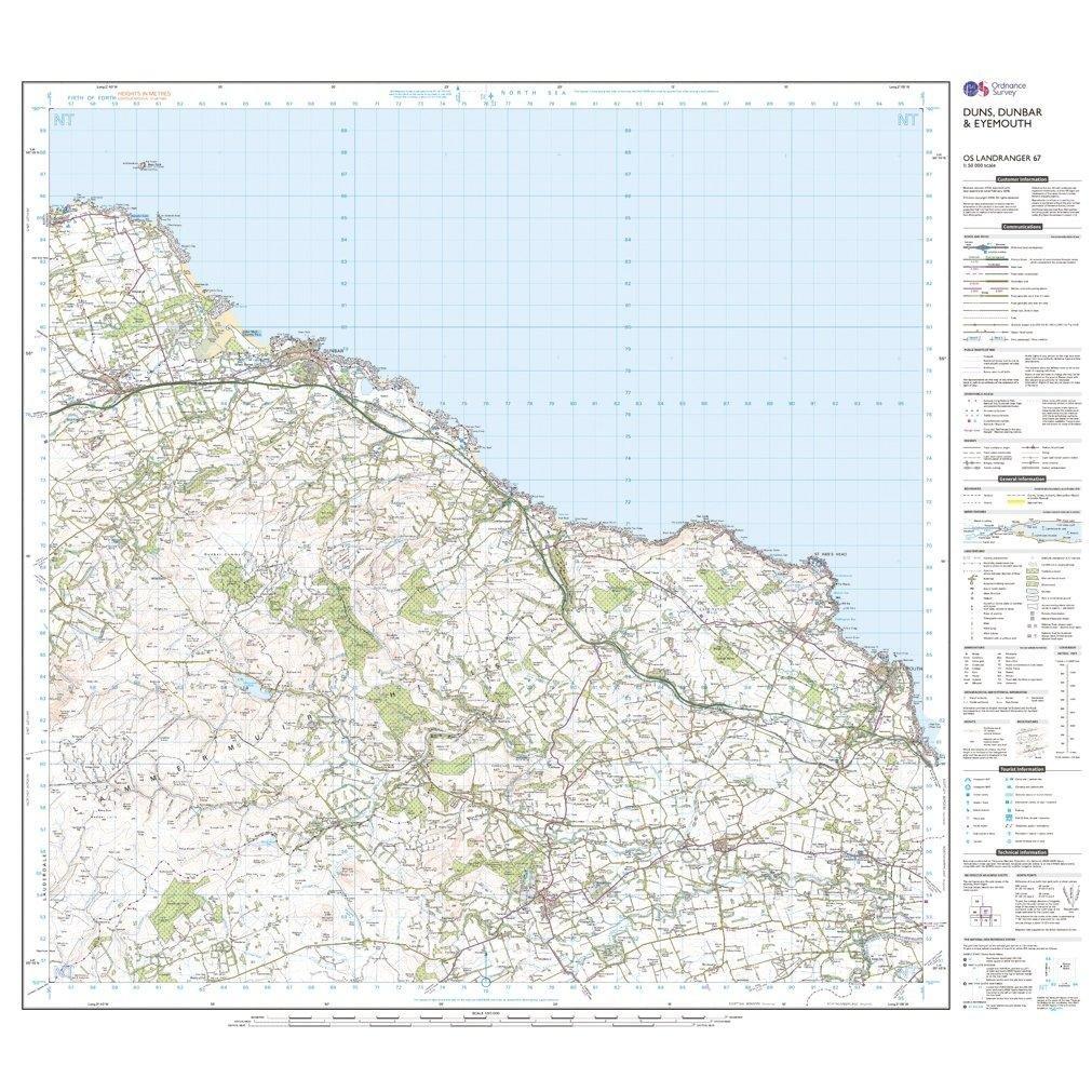Landranger 67 Duns, Dunbar & Eyemouth Map With Digital Version - Image 3