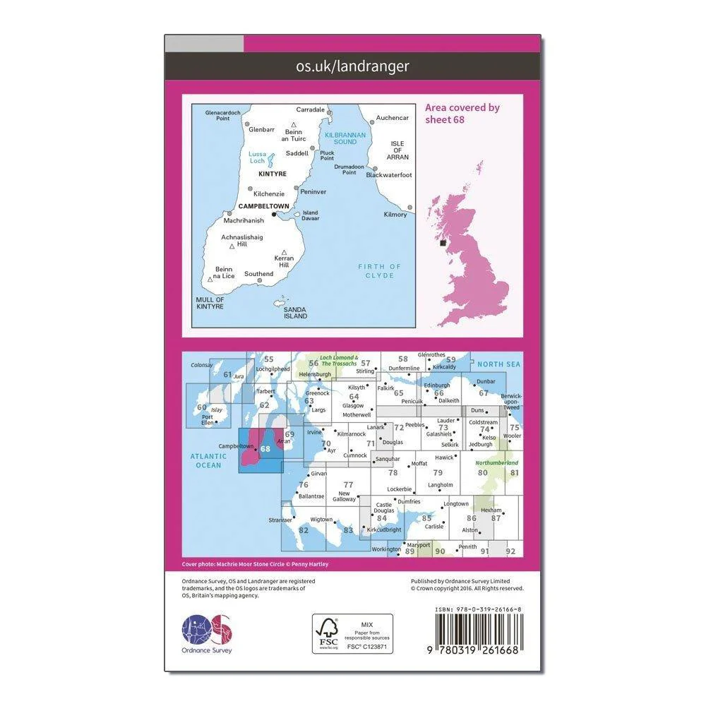 Landranger 68 South Kintyre & Campbeltown Map With Digital Version - Image 2