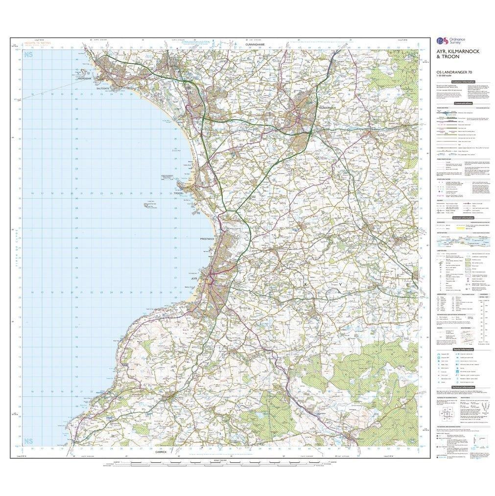Landranger 70 Ayr, Kilmarnock & Troon Map With Digital Version - Image 3