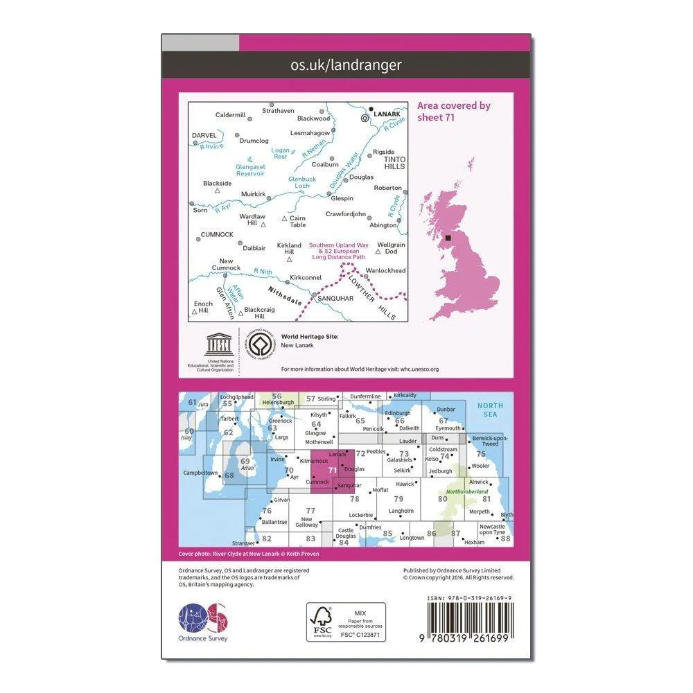 Landranger 71 Lanark & Upper Nithsdale Map With Digital Version - Image 2