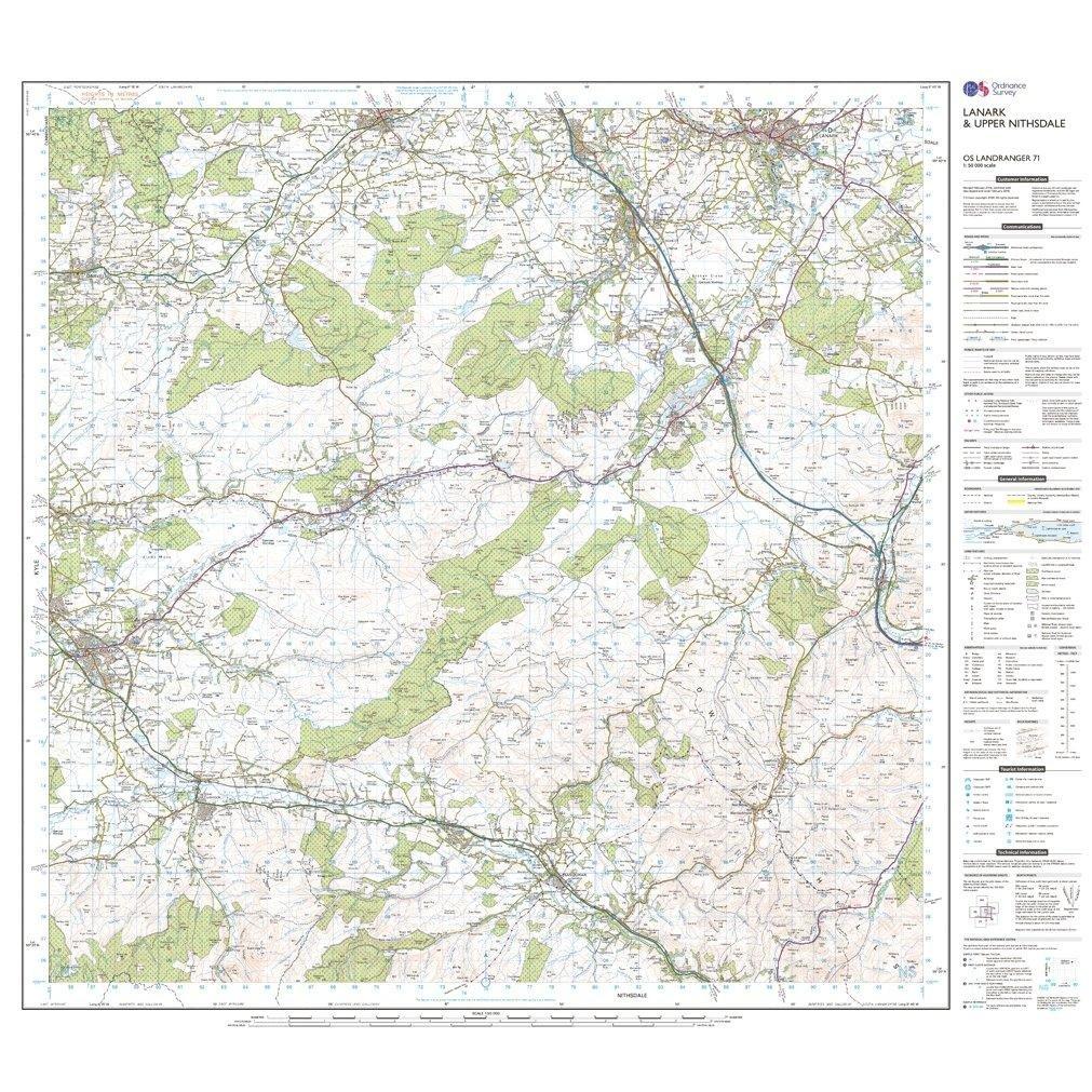 Landranger 71 Lanark & Upper Nithsdale Map With Digital Version - Image 3