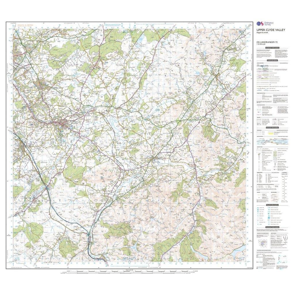Landranger 72 Upper Clyde Valley, Biggar & Lanark Map With Digital Version - Image 3
