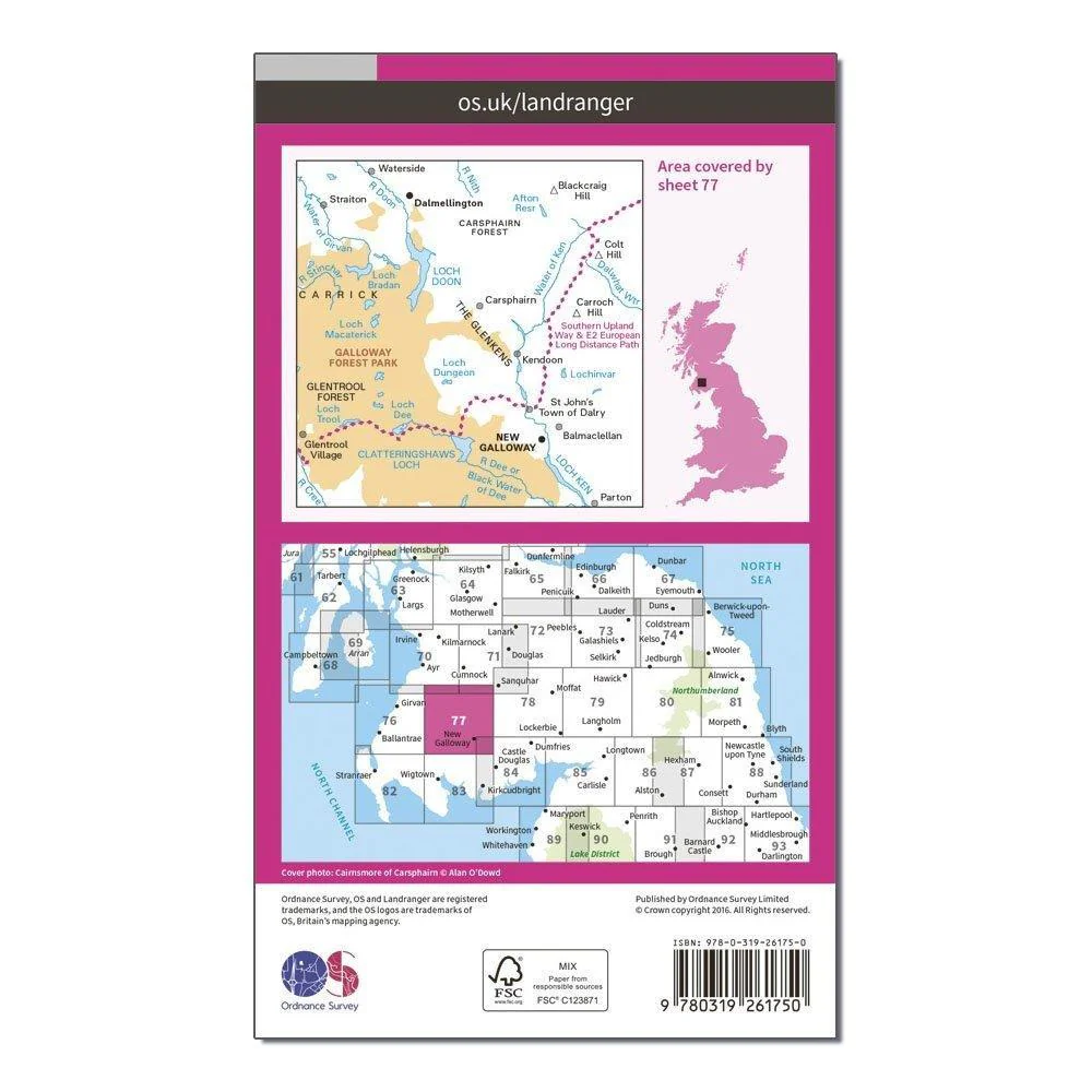 Landranger 77 Dalmellington & New Galloway Map With Digital Version - Image 2