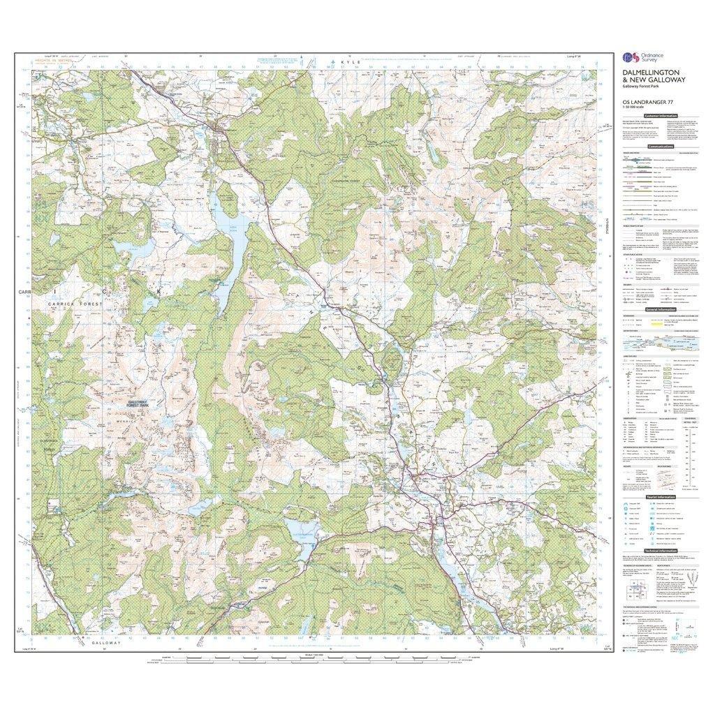 Landranger 77 Dalmellington & New Galloway Map With Digital Version - Image 3