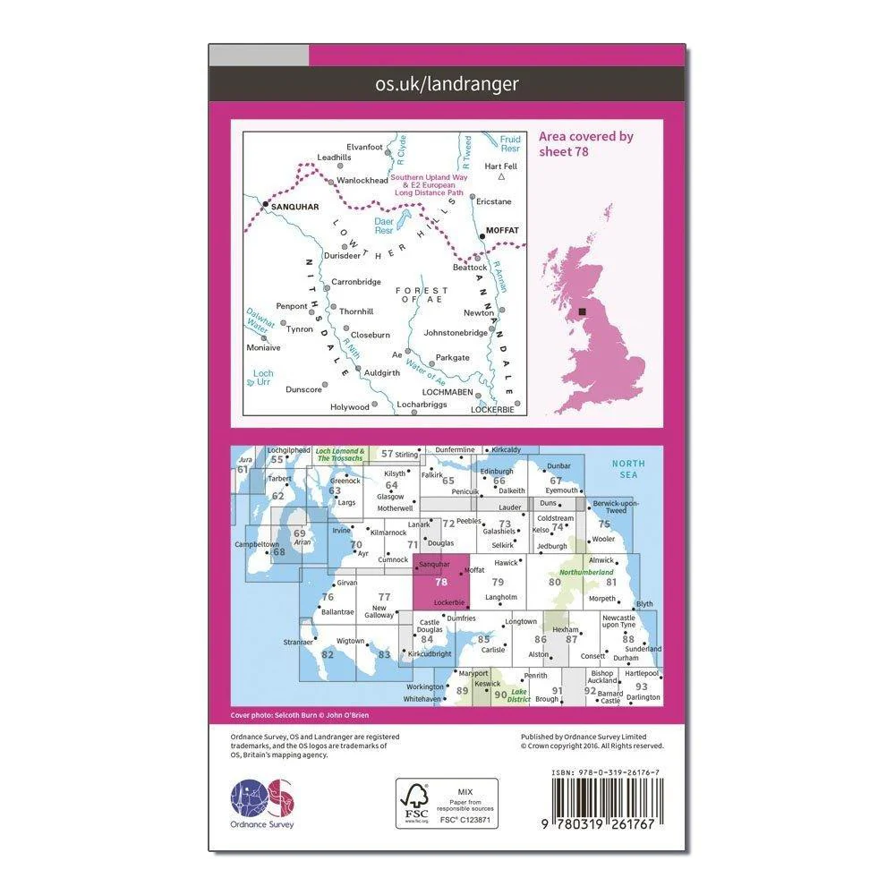 Landranger 78 Nithsdale & Annandale, Sanquhar & Moffat Map With Digital Version - Image 2